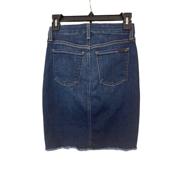 7 For All Mankind Dark Blue Jeans Skirt Women's Size 0 NWOT - Picture 3 of 5